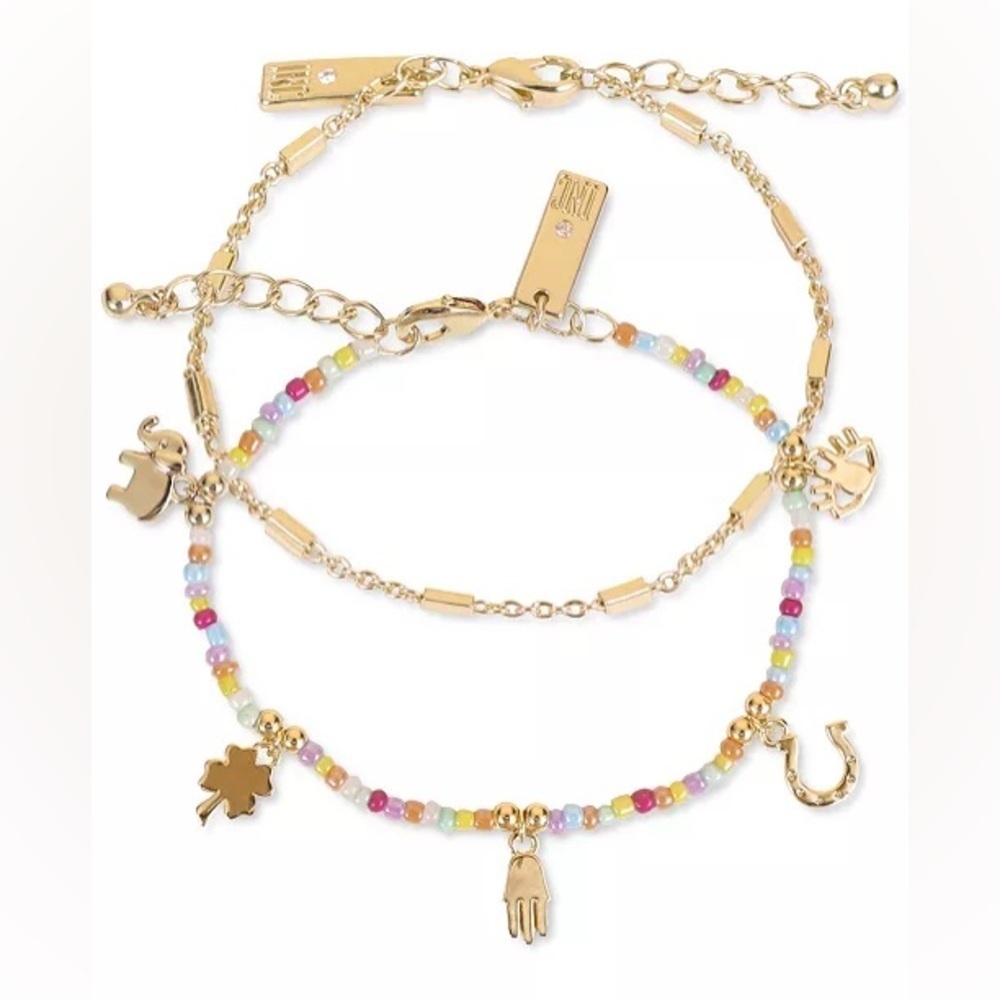 INC International Concepts Evil Eye Mixed Bead and Charms 2 Pc Bracelet Set - Picture 3 of 15